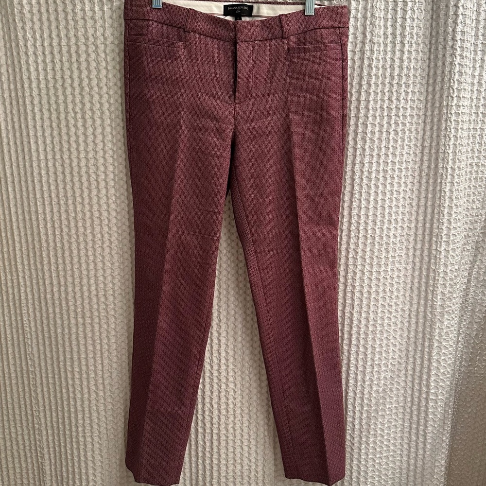 Banana Republic Sloan Pant - Pink and Silver Metallic - Size 6